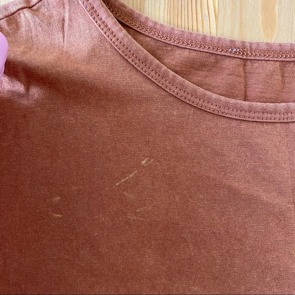 NWOT Anthropologie Burnt Orange Boyfriend Tee - Picture 7 of 10